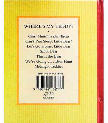 Where's My Teddy? Back Cover