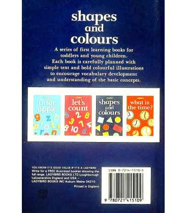 Shapes and Colors Back Cover