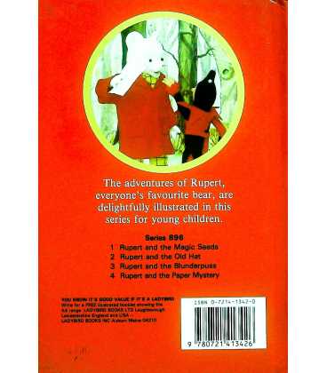 Rupert and the Paper Mystery Back Cover