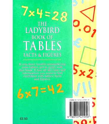 The Ladybird Book of Tables, Facts and Figures Back Cover