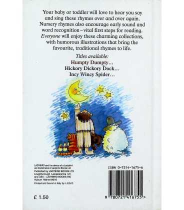 Humpty Dumpty and Other Nursery Rhymes Back Cover