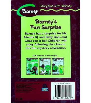 Barney's Fun Surprise (Barney) Back Cover