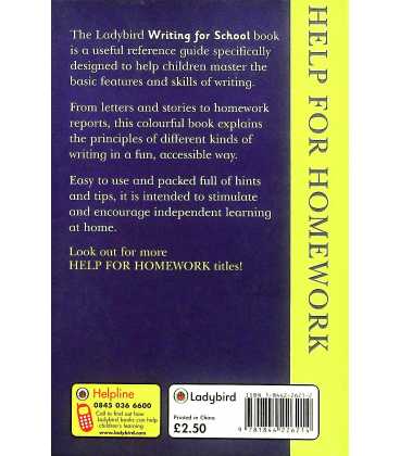 Help For Homework Writing For School Back Cover
