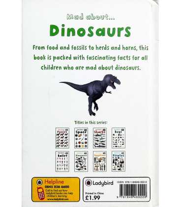 Mad About Dinosaurs Back Cover