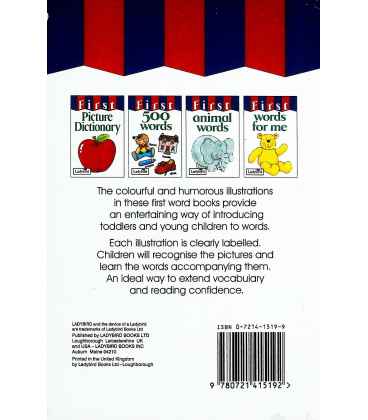 First Picture Dictionary (First Words) Back Cover