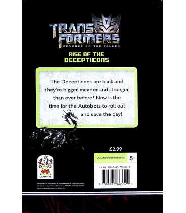 Rise of The Decepticons (Transformers) Back Cover