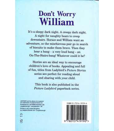 Don't Worry William (Picture Stories) Back Cover