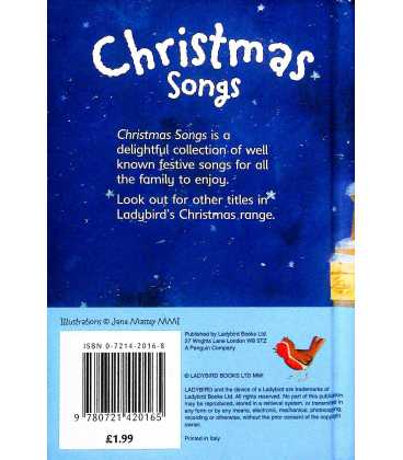 Christmas Songs Back Cover