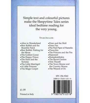 The Wizard of Oz (Sleepytime Tales) Back Cover