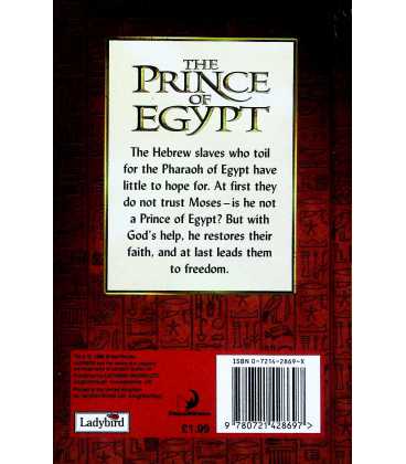 The Prince of Egypt (Book of the Film) Back Cover
