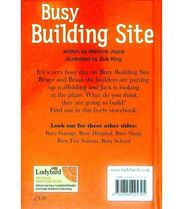 Busy Building Site Back Cover