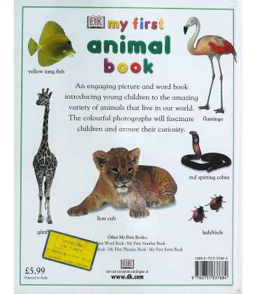 My First Animal Book Back Cover