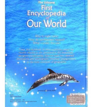 The Usborne First Encyclopedia Of Our World Back Cover