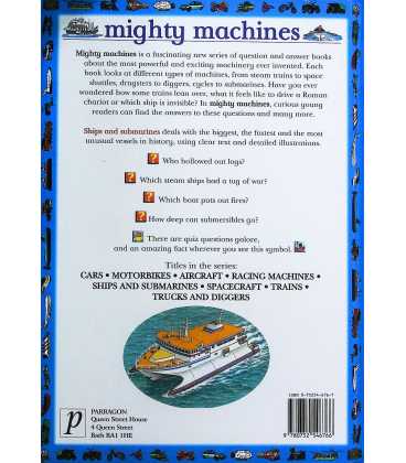 Ships and Submarines (Mighty Machines) Back Cover