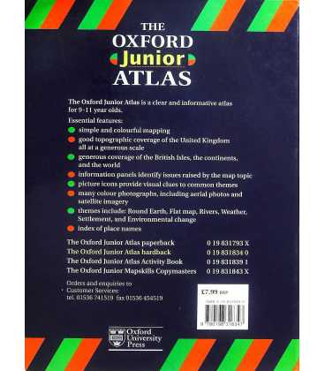 The Oxford Junior Atlas  Back Cover