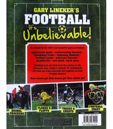 Gary Lineker's Football (It's Unbelievable!) Back Cover