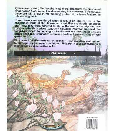 Find Out About Dinosaurs Back Cover