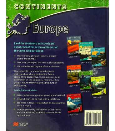 Europe (Continents) Back Cover