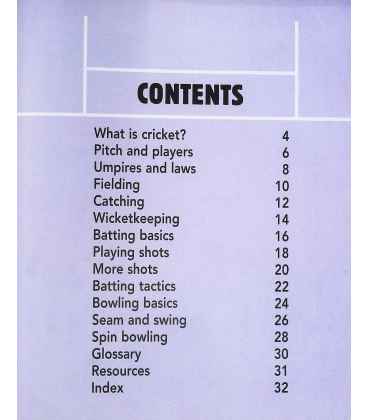 Cricket (Sporting Skills) Inside Page 1