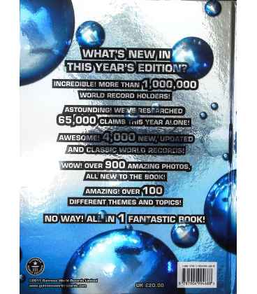 Guinness World Records 2012 Back Cover