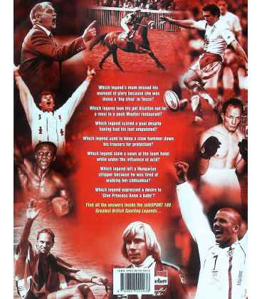 100 Greatest British Sporting Legends (Talksport) Back Cover