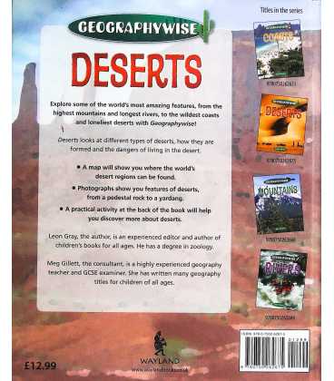 Deserts (Geographywise) Back Cover