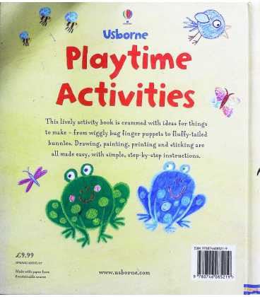 Playtime Activities Back Cover
