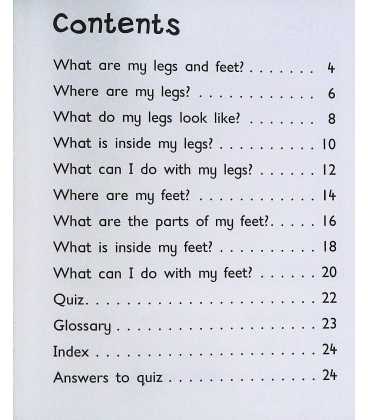 Legs and Feet (It's My Body Read and Learn) Inside Page 1