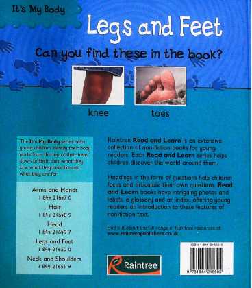 Legs and Feet (It's My Body Read and Learn) Back Cover