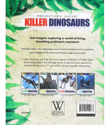Killer Dinosaurs (Prehistoric Safari) Back Cover
