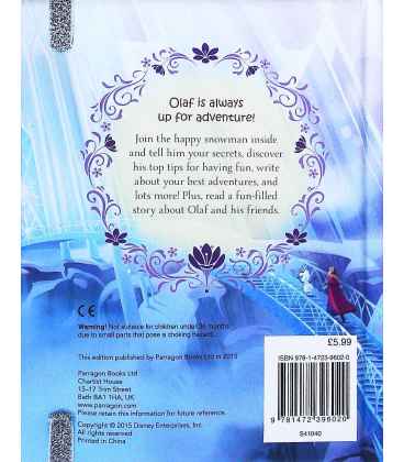 Olaf's Fun File (Disney Frozen) Back Cover