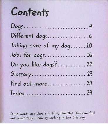 I Like Dogs (Things I Like) Inside Page 1