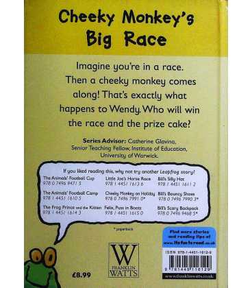 Cheeky Monkey's Big Race (Leapfrog) Back Cover