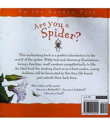 Are You a Spider? (Up the Garden Path) Back Cover