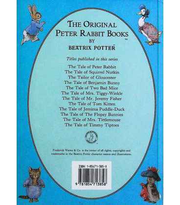 The Tale of Jemima Puddle-Duck Back Cover