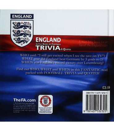 England Little Book Of Football Trivia & Quotes Back Cover