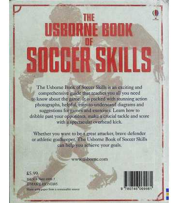 The Usborne Book of Soccer Skills Back Cover