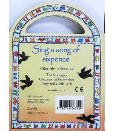 Sing a Song of Sixpence (Usborne Carry-Me Books) Back Cover