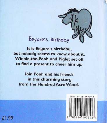 Eeyore's Birthday (Winnie-the-Pooh) Back Cover