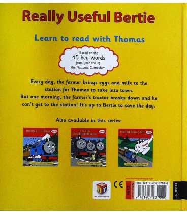 Really Useful Bertie (Learn to Read : Thomas & Friends)) Back Cover