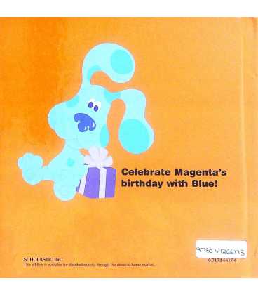 Blue's Perfect Present (Blue's Clues : Nick Jr. Book Club) Back Cover