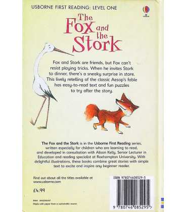 The Fox and the Stork (First Reading)  Back Cover