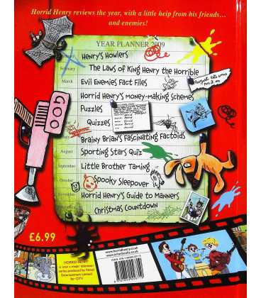 Horrid Henry's Annual 2009 Back Cover