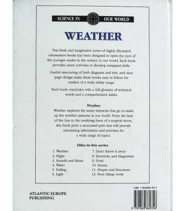 Weather (Science in Our World) Back Cover