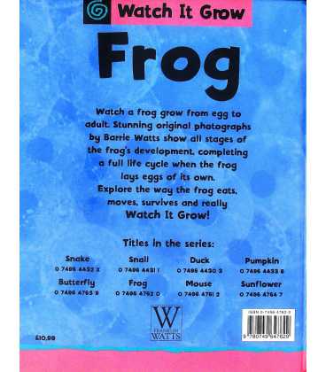 Frog (Watch It Grow) Back Cover