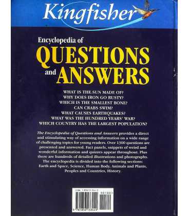 Encyclopedia of Questions and Answers Back Cover