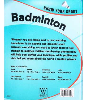 Badminton (Know Your Sport) Back Cover