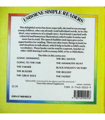 The Farmer (Usborne Simple Readers) Back Cover