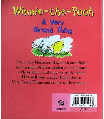 A Very Grand Thing (Winnie-the-Pooh) Back Cover