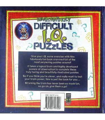 Devastatingly Difficult I.Q. Puzzles Back Cover